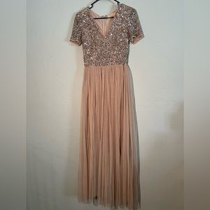 Sequin Tulle Maxi Gown